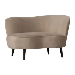 Woood Sara Fauteuil – Fluweel – Khaki Best