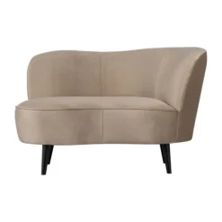 Woood Sara Fauteuil – Fluweel – Khaki Best