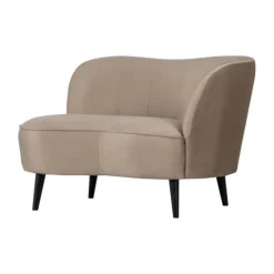 Woood Sara Fauteuil – Fluweel – Khaki Best