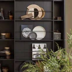 Woood Swing Schuifdeurkast – Grenen – Zwart Discount