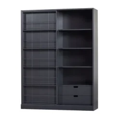 Woood Swing Schuifdeurkast – Grenen – Zwart Discount