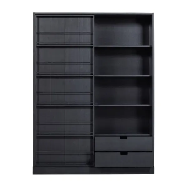 Woood Swing Schuifdeurkast – Grenen – Zwart Discount