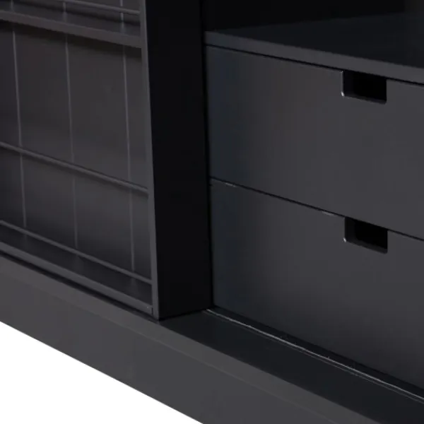 Woood Swing Schuifdeurkast – Grenen – Zwart Discount