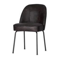 Woood Vogue Eetkamerstoel – Leer – Zwart Outlet