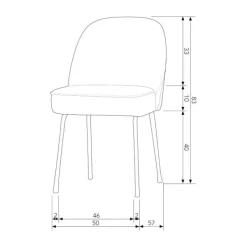 Woood Vogue Eetkamerstoel – Leer – Zwart Outlet